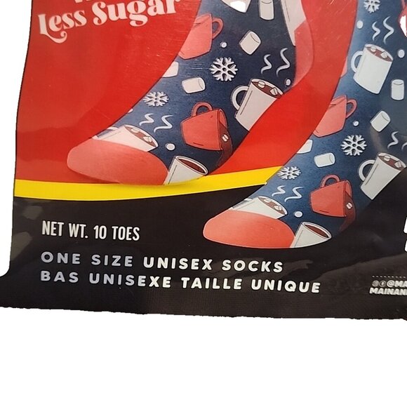 Hot Cocoa SOCKS novelty gift pack unisex warm crew christmas winter mens womens - Picture 4 of 4